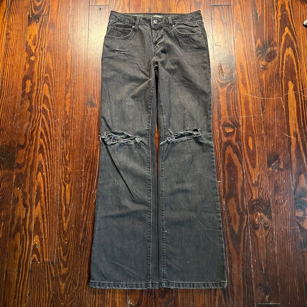 Wild Fable Size 4 Distressed Jeans Black Bootcut